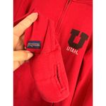 Jansport A8  University of Utah Utes Red Quarter Zip Sweatshirt Women's Medium Photo 6