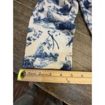 C by Bloomingdale's Cashmere Toile Crewneck Sweater Blue Cream Size XL Photo 9