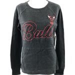 Chicago Bulls Womens Top Thermal Lightweight Waffle Knit Pockets Gray Size S Photo 0