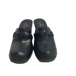 sbicca SIBICCA Of California Women’s Wooden Heel Studded Braided Black Clogs Size 8 Photo 2