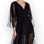 Lotus Threads new 𑁍 Lace Romper Overlay Gown Cocktail Maxi Dress 𑁍 Edgy Chic Photo 5