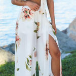 L'ATISTE  by amy two piece white floral pant‎ set boutique medium Photo 0