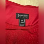 Enfocus Women Red shimmer and Black Pencil skirt Dress Sz 14W Photo 1