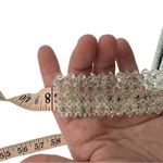 Vintage Y2K One Size Clear Beaded Belt With Pink & Green Accents Photo 6