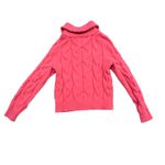 Talbots  Pink Cable Knit Zip Up Sweater Womens Size S Collared Cozy Cardigan Photo 3