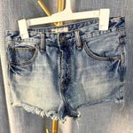 Free People Denim Shorts Button Fly Cut Off Distressed 61855-16515125 Size W 27 Photo 0