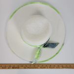 Sun n Sand Womens Sun Hat White Green Tie Dye Ribbon Trim Wide Brim Beach Summer Photo 91