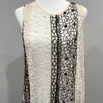 Parker Black Ivory Lace Beaded Embellished Sleeveless Tank Top Women Size S Photo 0