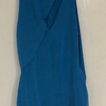 Live in the Moment Womens Tank Bodysuit Size 8 Blue Cutout High Neck Sleeveless Photo 0