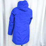 Ladies' Lands' End Blue Insulated Hooded Duffel Coat Medium Photo 2