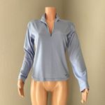 Patagonia  Capilene Quarter Zip Neck light Blue Base Layer Long Sleeve Medium #79 Photo 7