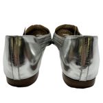 J.Crew  CLEO Silver Mirror Metallic Leather Perforated Loafers Size 7.5 M Photo 4