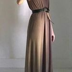 Lafayette 148  Matte Jersey Scoop Neck Maxi Dress Taupe Size S Photo 1