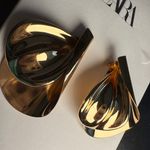 ZARA NWT Twisted Fan Earrings*: NEW with original packaging Photo 2