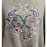 EXPRESS Athletique Vtg 90s Embroidered Fleece Sweatshirt Womens M Oversized Cozy Photo 2