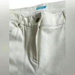 J. McLaughlin White Denim Straight Cropped Cotton/Spandex Pants Size 8 Photo 2