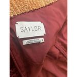 Saylor Burgundy Velvet Burnout Halter Mini Dress Size S Ruched Lined Sexy Photo 5
