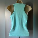 Liz & Sara Aqua Ribbed Top Blue Size L Photo 4
