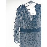 Mac Duggal 67856 Black Embellished V-Neck Illusion Long Sleeve Column Midi Dress Photo 3