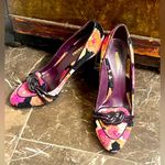 Missoni  velvet and patent floral heels authentic Photo 1