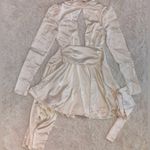 House Of CB NWOT  'Aryana' Ivory Bow Long Sleeves Mini Dress sz XS Photo 0