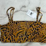 Volcom Juniors Running Wild Bikini Tube Top Size S Brown Animal Print New Photo 1
