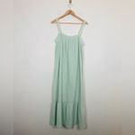 Magaschoni  mint green cotton gauze maxi dress with lace trim and flounce. Size L Photo 5