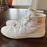Nike Court Royale Triple White Leather High-Top Sneakers Size 8.5 Photo 2