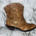 Vince Camuto  Madalissa Studded Ankle Cowboy Boots Brown Latida Design Women 6.5 Photo 3
