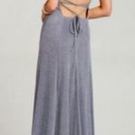 Show Me Your Mumu Shine Smoke Grey Godshaw Goddess Metallic Gown Sz L $200 Photo 1