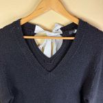 Halogen Nordstrom ‎ Tie Back Black Oversized Sweater Size Small Bow Tie Back Photo 1