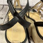 Kenneth Cole Wedge Sandals Black Leather Straps Buckle - Two sizes R8.5 L9 Photo 8