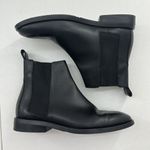 Everlane Size 7 Leather Chelsea Boots Bootie Italian Black Square Toe Women’s Photo 3
