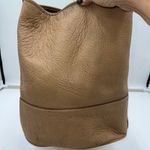 J.Crew Tan Pebble Grain Leather Bucket Shoulder Bag Hobo Purse Photo 1