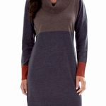 Apt. 9  Color Block Cowl Neck Sweater Dress Medium Photo 1