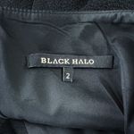 Black Halo  Structured Peplum Sleeveless Blouse Top Open Back Size 2 Photo 4