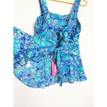 Anthropologie Plenty By Tracy Reese Tie Back Tee Size Medium Blue Sea NWT Photo 8