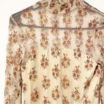 Free People Size Small Sweet Dreams Mesh Floral illusion High Neck Top Photo 2