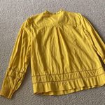 J.Crew  Embroidered Blouse Frilled Ruffled Shirt Tunic Yellow Size 2 Like NEW Photo 10