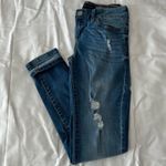 Aeropostale Low Rise Medium Wash Destroyed Jeggings Photo 0