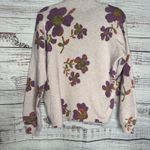 LOFT Floral Print Sweater Purple Lilac Crew Neck Pullover M Size M Photo 4