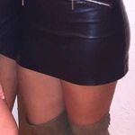 Black Leather Skirt Size M Photo 0