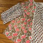 Rachel Zoe  Kimono Sleeve Floral Boho Hippie‎ Crochet Hem Patchwork Blouse Small Photo 2