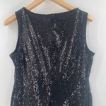 TASH + SOPHIE Dress Size Medium NWT Black Sequin Holiday New Years Sleeveless Photo 6