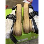 Sam Edelman Womens Black Kerin Tie Ankle Platform Leather Espadrille Shoes 7 Photo 4