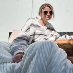 Free People  Kennedy Stripe Pullover in Ivory Size X-Small Photo 4