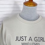 Just A Girl Who Lives Pickle Sweatshirt‎ Tan Medium Photo 6