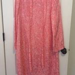 Vintage 50 60s ELEANORE HADLEY pink/white Floral Puff Sleeve Hippie Dress LG Pink Photo 0