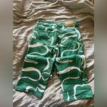 Cotton On  Low Rise Green and White Swirl Straight Jeans sz4 Photo 3