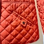 Ralph Lauren Lauren  Quilted Jacket Size L Orange Crest Sleeve Snap Front Photo 3